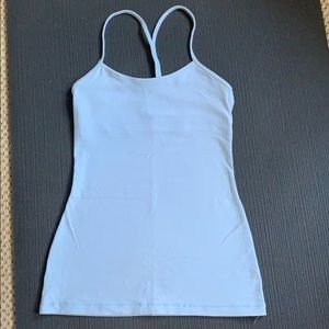 Lululemon Power Y Tank, light blue, worn twice!